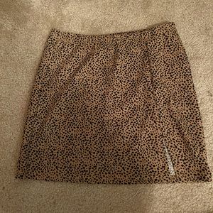 Leopard slit skirt